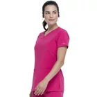 Dickies EDS Essentials Exclusive V-Neck Top in HOT PINK