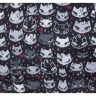 384PRA - BLC - KOI - Artists Series - Leslie Top Billy Cat - Kacér Cica mintás felső 