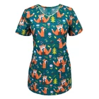 Lisa - Sweet fox - róka mintás női V kivágású felső