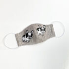 Francia Bulldog Mintás textil maszk - Állítható laposgumival - Kétrétegű