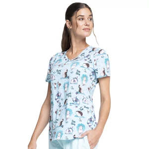 Cherokee Prints - V-Neck Print Top in Wellness Vibes