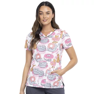 Cherokee Prints - V-Neck Print Top in Treats Meow