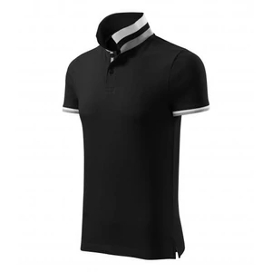 Galléros férfi póló - COLLAR UP256 01 BLACK (S)