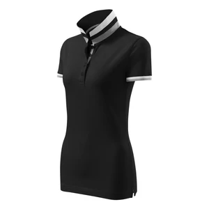 Galléros póló női - COLLAR UP 257 01 BLACK (S)