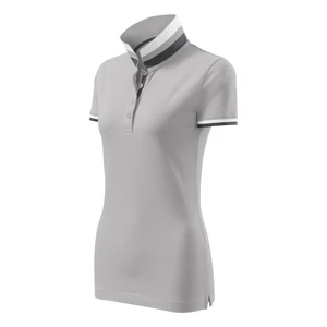 Galléros póló női - COLLAR UP 257 A4 Ezüstszürke (S)