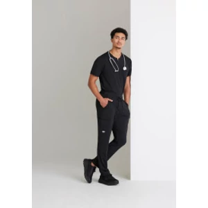 SKECHERS Slip-Ins by Barco - Flex Knit zipzáras nyakú férfi felső - Fekete