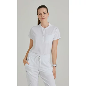 BARCO UNIFY - 1PKT BUTTON COLLAR TUCK IN TOP - White BARCO UNIFY - 1PKT BUTTON COLLAR TUCK IN TOP - White