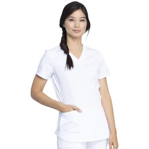 Dickies Balance V-Neck Top in White