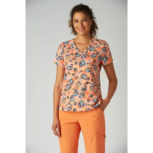 384PRA - KTT - KOI - Artists Series - Leslie Top - Kittens and coffee - Cica mintás felső 