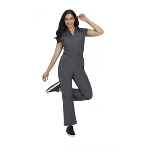 907-077 - Solis x KOI - Anja Jumpsuit - Szürke Overál - Premium szakadásgátló, kisállatbarát anyagból
