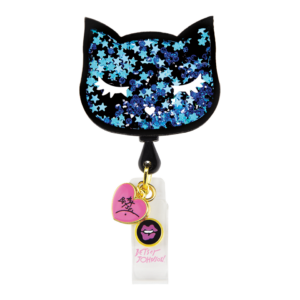 Kihúzható Kék Cica figurás kártyatartó -  KOI Betsey Retractable Badges Cat