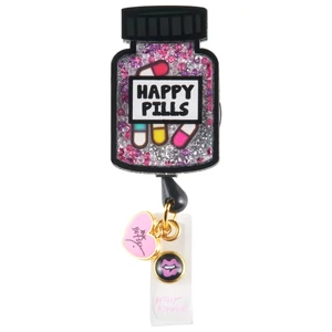 Kihúzható Boldogság Bogyók figurás kártyatartó -  KOI Betsey Johnson Badge - Happy Pills