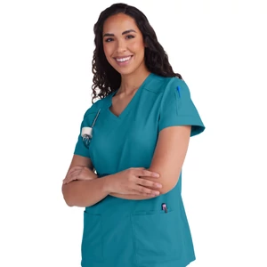 C101 - Cureology x KOI - Cardi Top - Pávakék