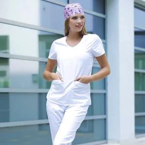 Lisa - MILLAND BASIC - női  V kivágású tunika White Stretch