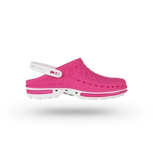 WOCK CLOG 09 Klumpa – Magenta | Fehér – Sterilizálható Munkapapucs (35/36)