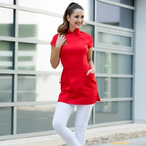 Claudia munkaruha tunika Piros pamutsztreccs anyagból (38)