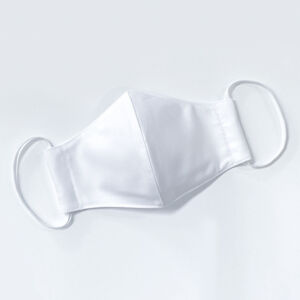 Textil maszk kétrétegű - Állítható laposgumival - Férfi L/XL méret  - Fehér