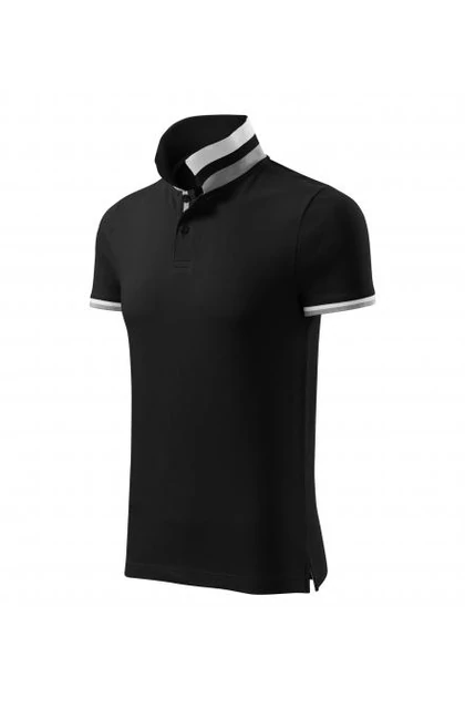 Galléros férfi póló - COLLAR UP256 01 BLACK (S)