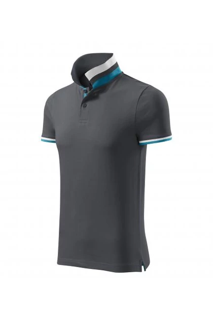 Galléros férfi póló - COLLAR UP256 83 Light anthracite (S)