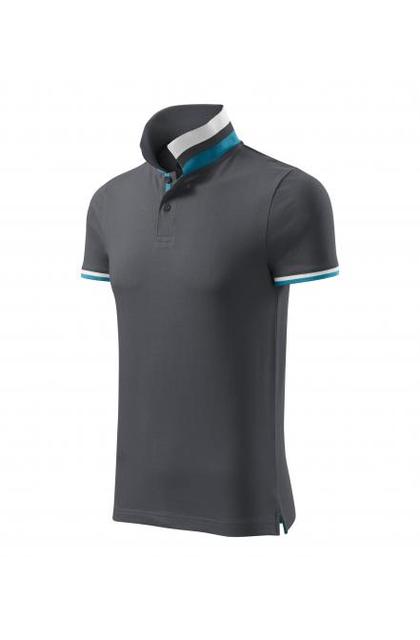Galléros férfi póló - COLLAR UP256 83 Light anthracite (S)