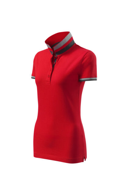 Galléros póló női - COLLAR UP 257 71 Red (S)