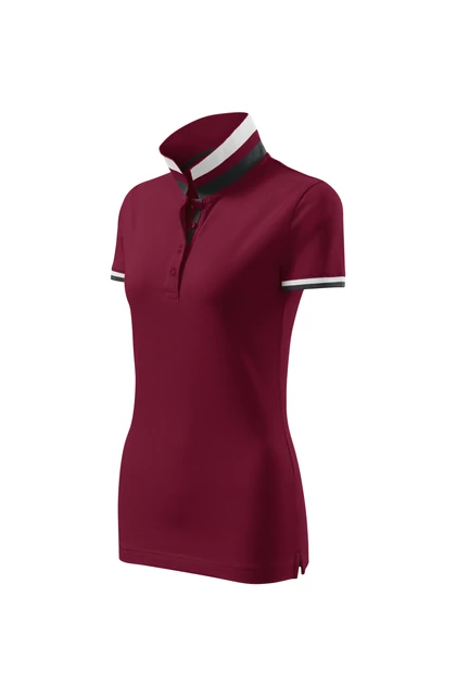 Galléros póló női - COLLAR UP 257 86 Garnet (S)