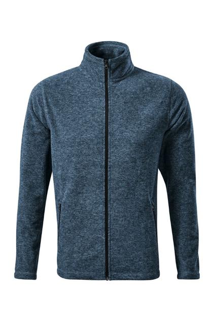 Shift - Férfi Micro polár kardigán - Sötétdenim melírozott