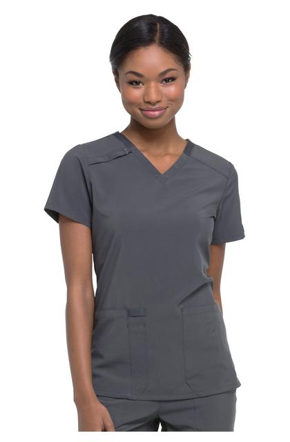 Dickies EDS Essentials Exclusive V-Neck Top in Pewter