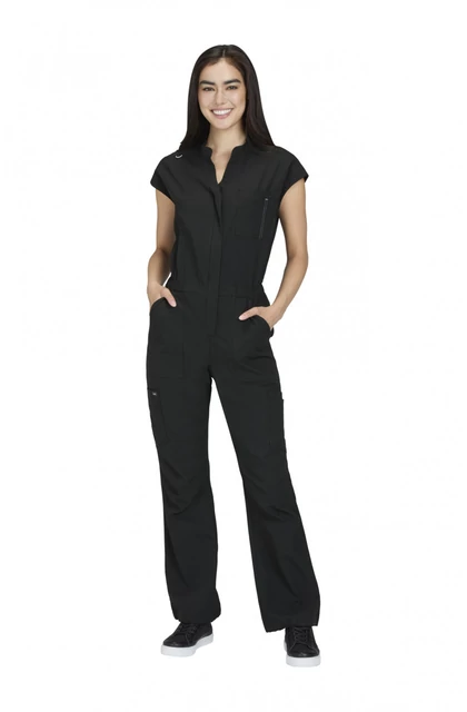 907-002 - Solis x KOI - Anja Jumpsuit - Fekete Overál - Premium szakadásgátló, kisállatbarát anyagból