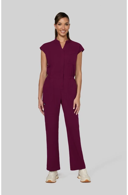 907-61 - Solis x KOI - Anja Jumpsuit - Wine Overál - Premium szakadásgátló, kisállatbarát anyagból