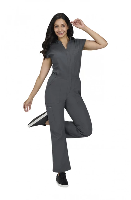 907-077 - Solis x KOI - Anja Jumpsuit - Szürke Overál - Premium szakadásgátló, kisállatbarát anyagból