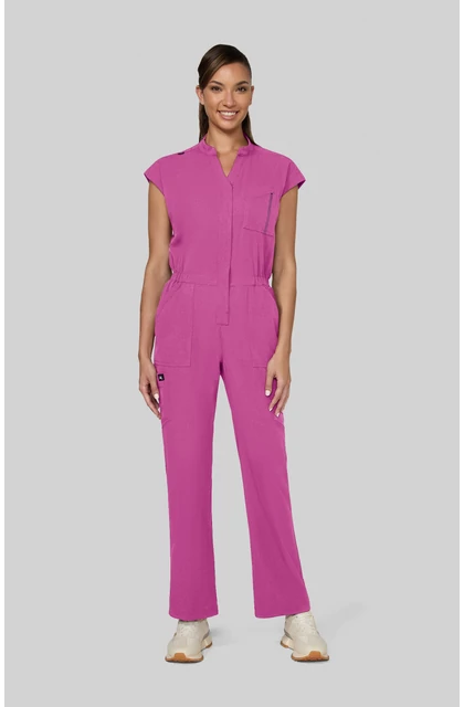 907-199 - Solis x KOI - Anja Jumpsuit - Hibiscus Pink Overál - Premium szakadásgátló, kisállatbarát anyagból