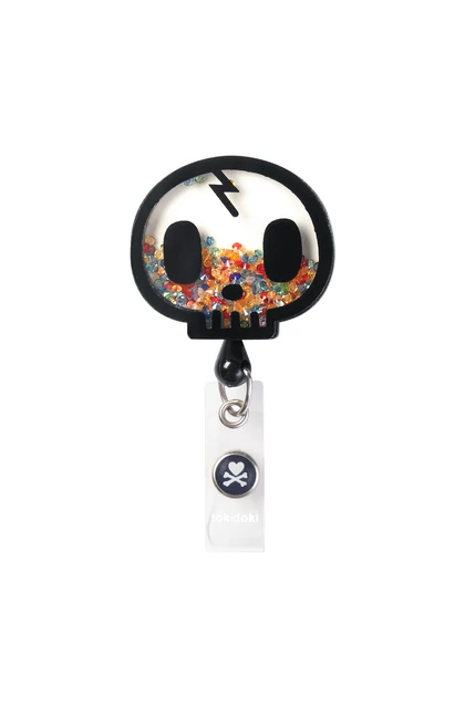 Kihúzható Halloween Koponya figurás kártyatartó -  KOI Shaker Badge tokidoki Skull