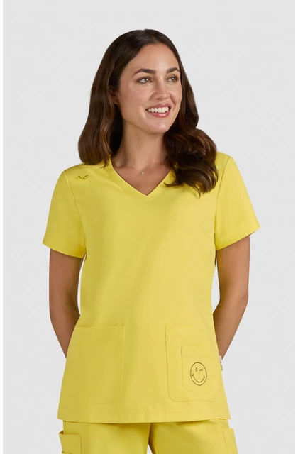 S101-183 - KOI x Smiley World - Blissful Top - Loving Yellow / Citrom