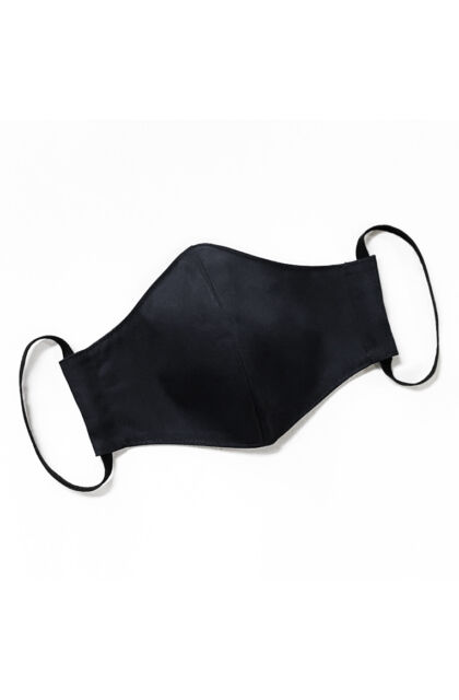 Textil maszk kétrétegű - Állítható laposgumival - Férfi L/XL méret - Fekete