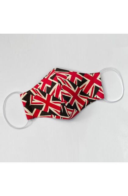 UK zászló mintás textil maszk - Állítható gumipánttal - Kétrétegű